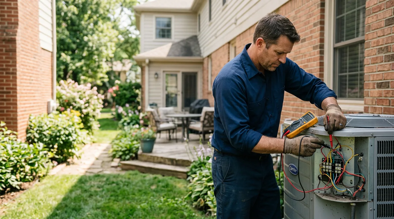 HVAC technician working near Wellsburg, IA